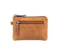 bugatti Volo portachiavi in pelle con scomparto monete e anelli - confezione regalo elegante - Cognac