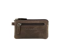 bugatti Volo portachiavi in pelle con scomparto monete e anelli - confezione regalo elegante - Marrone