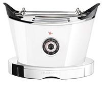 BUGATTI, Volo, Tostapane Elettronico, 4 Funzioni, 6 Livelli di Tostatura, Design innovativo, Corpo in Acciaio Inox, Pinze per Toast e Pane non incluse, Potenza 930 W (Bianco)