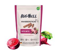 BugBell Bastoncini da masticare per cani da 60 g, con pochissimo grasso, per cani vegani senza cereali e zucchero, bastoncini da masticare senza cereali per cani