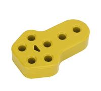 Bughhing di scarico di scarico universale Boccola ad alta densità ad alta densità Muffler Monte Bracket per gancio di telaio per tubo di scarico 12 mm dia 7 fori (Giallo)