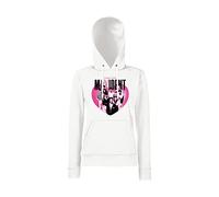 Bughyprint Felpa con Cappuccio Donna Stray Kids Bianca MAXIDENT Maniac, L