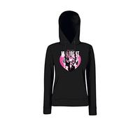 Bughyprint Felpa con Cappuccio Donna Stray Kids Nera MAXIDENT Maniac, XL