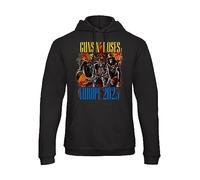 Bughyprint Felpa con Cappuccio Uomo Guns And Roses GNR Guns N Roses Europe Tour 2023 Roma Circo Massimo, M