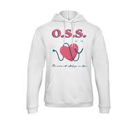 Bughyprint Felpa con Cappuccio Uomo Operatorio Socio Sanitario O.S.S. OSS - Non Siamo Nati Soltanto per Noi Stessi, M