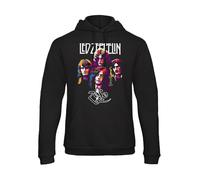 Bughyprint Felpa con Cappuccio Uomo Rock Band Bundle LED Zeppelin Face, XXL