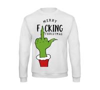 Bughyprint Felpa Girocollo Unisex Il Grinch Regalo Natale Merry Christmas Buon Natale Babbo Natale Festivita' Natalizie, S