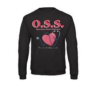 Bughyprint Felpa Girocollo Unisex OSS O.S.S. OPERATORE Socio Sanitario, L