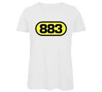 Bughyprint Tshirt Maglia Maglietta Cotone Donna Casual Girocollo 883 Max PEZZALI Max Forever HITSONLY STADI, XS