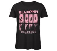 Bughyprint Tshirt Maglia Maglietta Cotone Donna Casual Girocollo Blackpink Black Pink World Tour 2025 Deadline Edizione Limitata, M