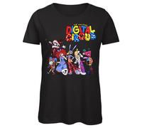 Bughyprint Tshirt Maglia Maglietta Cotone Donna Casual Girocollo Digital Circus Pomni Funny Ragatha Jax, S