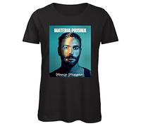 Bughyprint Tshirt Maglia Maglietta Cotone Donna Casual Girocollo Marco MENGONI Materia Prisma Eurovision Tour 2023, XL