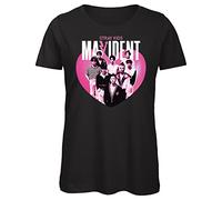 Bughyprint Tshirt Maglia Maglietta Cotone Donna Casual Girocollo Nera Stray Kids MAXIDENT Maniac, M