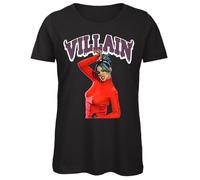Bughyprint Tshirt Maglia Maglietta Cotone Donna Casual Girocollo Rose Villain, S