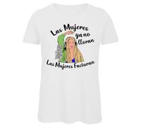 Bughyprint Tshirt Maglia Maglietta Cotone Donna Casual Girocollo Shakira Las Mujeres Ya No LLORAN Las Mujeres FACTURAN, XS
