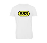 Bughyprint Tshirt Maglia Maglietta Uomo 883 Max PEZZALI Max Forever HITSONLY STADI 2024, L