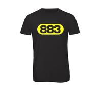 Bughyprint Tshirt Maglia Maglietta Uomo 883 Max PEZZALI Max Forever HITSONLY STADI 2024 Nera Edizione LIMITATISSIMA, XL