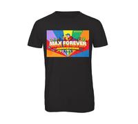 Bughyprint Tshirt Maglia Maglietta Uomo Max Forever Max PEZZALI 883 Prima Stagione STADI 2023 2024, XL