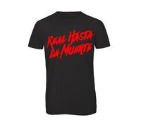 Bughyprint Tshirt Maglia Maglietta Uomo Real Hasta LA Muerte, S