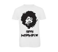 Bughyprint Tshirt Maglia Maglietta Uomo Rock Band Bundle Jimi Hendrix Black And White 2, XL