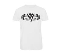Bughyprint Tshirt Maglia Maglietta Uomo Rock Band Bundle Van Halen Logo Log Bianco, L