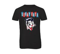 Bughyprint Tshirt Maglia Maglietta Uomo Stray Cats Rockabilly, M