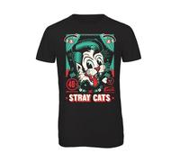 Bughyprint Tshirt Maglia Maglietta Uomo Stray Cats Rockabilly, S