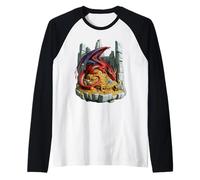 Bugiardo della Stanza del Tesoro del Drago ad Maglia con Maniche Raglan