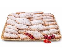 Bugie di Carnevale Ripiene 2 Kg Dolci Fritti Tradizionali Italiani con Ripieno alla Crema di Pistacchio o Passata di Ciliegia (Ripiene con Passata di Ciliegia - 2 Kg)