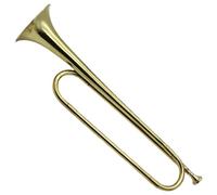 Bugle Cavalry Trumpet, Portable Brass Trumpet, Retro Standard Trumpet, Brass Bugle Instrument, Beginner Trumpet Instrument, Lightweight Bugle For Marching, Cavalry Trumpet For Music