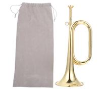 Bugle per Orchestra Militare Facile da Portare, in Ottone per Principianti | Fattura Curata, Robusto e Leggero, Aiuta a Imparare la Tromba Semplice, per Scuola e Banda