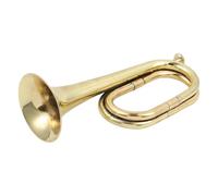 Bugle placcato oro, strumento tromba - Tromba tascabile,Strumenti musicali per gruppo e orchestra, tromba giocattolo dorato, facile da giocare per principianti, gruppo scolastico