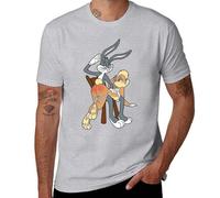 Bugs and Lola, Bunny, maglietta da uomo, Stile grigio, M
