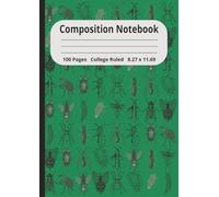 Bugs Composition Notebook: College Ruled | 8.27 x 11.69 A4 | 100 pages | for Writing, Journaling, School, College, Work and Home | Insect Journal Gift