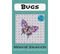 Bugs Word Search Book: Dive into 50+ large print puzzles featuring bugs, critters, and more! This 6x9, 110-page word search book is a great gift for the whole family.