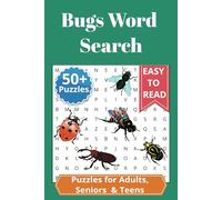 Bugs Word Search Puzzle Book: Word Searches with Easy to Read Print about Bugs, Insects, Animals and More | 6x9 inches, 110 pages | 50 + Puzzles … Gift for Vacations, Holidays and Free Times