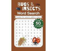 Bugs Word Search Puzzle Book: Word Searches with Easy to Read Print about Bugs, Insects, Creepy Crawlies, and More │ 6x9 inches, 110 pages │ 50+ Puzzles…