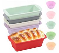 Bugucat 5 stampi per pane in silicone, antiaderenti, per torte e pane, lavabili in lavastoviglie, accessori di alta qualità