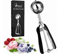 Bugucat Cucchiaio Gelato 6cm, Porzionatori Porzionatore Paletta in Acciaio Inox con Grilletto Facile da Rilasciare Cookie Ice Cream Scoop per Pasta per Torte Melone Polpette Biscotti Frutta