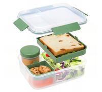 Bugucat Porta Pranzo 1600ml, Lunch Box con 6 Scomparti, Portapranzo Prova di Perdite per Bambini e Adulti, Schiscetta Pranzo Adatto a Microonde e Lavastov, Bento Box per Picnic di Lavoro Scolastico