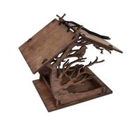BUGUUYO 1 Set Mangiatoia per uccelli decorativi progetta le tue casette per gli uccelli alimentatori Birdhouse Outdoor mangiatoie per uccelli a vassoio per esterni Di legno