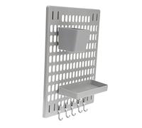 BUGUUYO 1 Set Rastrelliere del buco camera muro di bordo piano di lavoro dell'organizzatore del bagno organizzatori e contenitori per il bagno accessori per pannelli forati p.s Grigio