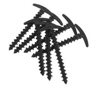 BUGUUYO 10 Pezzi Picchetti Della Tende Picchetti a Vite Da Campeggio Accessori Per Tendalini Per Roulotte Picchetto Per Da Spiaggia Unghie Da Campeggio Plastica Nero