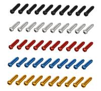 BUGUUYO 100 Pezzi Tappi Terminali per Cavi Freno Bici in Lega di Alluminio Accessori per Cavi Interni Freni e Deragliatori Compatibili la Maggior Parte delle Biciclette Protezione e