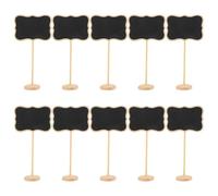 BUGUUYO 10pezzi Mini Lavagnette in Legno per Messaggi Riutilizzabili Segnaposto Personalizzati per Matrimonio Compleanno e Decorazioni Casa Lavagna Piccola da Scrivere con Gessetto