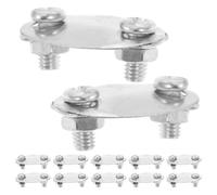 BUGUUYO 12 Clip di Montaggio in Metallo per Parafango Bici con Viti di Fissaggio e Supporto per Gambe, Staffa Resistente per Fissaggio Parafango, per Bici da Città e Fuoristrada