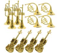BUGUUYO 12 Pezzi Mini Strumenti Musicali Natalizi Decorazioni in Miniatura Leggeri e Compatti per Progetti DIY e Regali Festivi