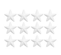BUGUUYO 12 Pezzi Stelle in Schiuma Bipeltate Bianche ad Alta Densità Facili da Dipingere per Decorazioni Natalizie Fai da Te e Lavoretti Manuali All'asilo