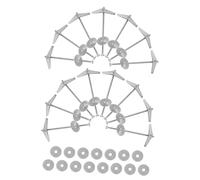 BUGUUYO 15sets Kit Di Dadi Ad Alette e Bulloni Ginocchiera Per Oggetti Pesanti Ancoraggi Per Cartongesso Kit Di Fissaggio Per Pareti Cavi Accessori Per Montaggio Rapido