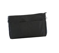 BUGUUYO 1pezzi Organizer Interno in Nylon Per Borsa Pochette Compatta Multifunzione Per Cosmetici e Accessori Tasca Portaoggetti Per Viaggio Taglia s Nero